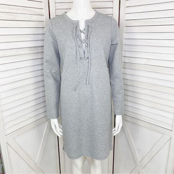 J. Crew Mercantile Sweatshirt Tunic Dress Gray XS - Picture 1 of 15